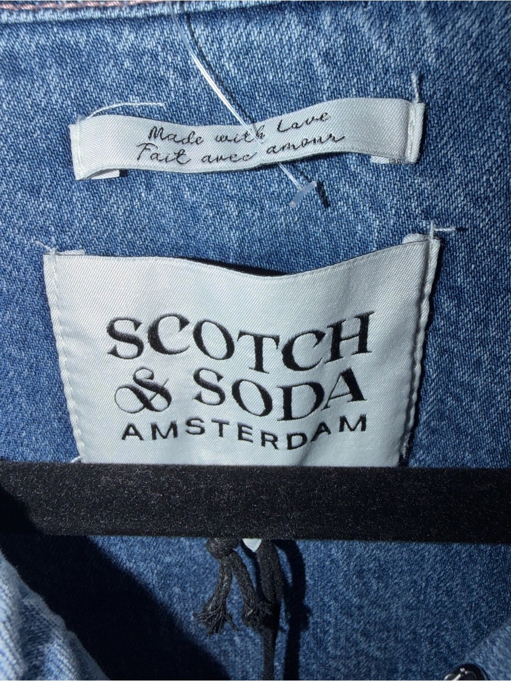 BNWT Scotch & Soda Light Blue Braided-Trim Denim Jacket - Picture 10 of 11